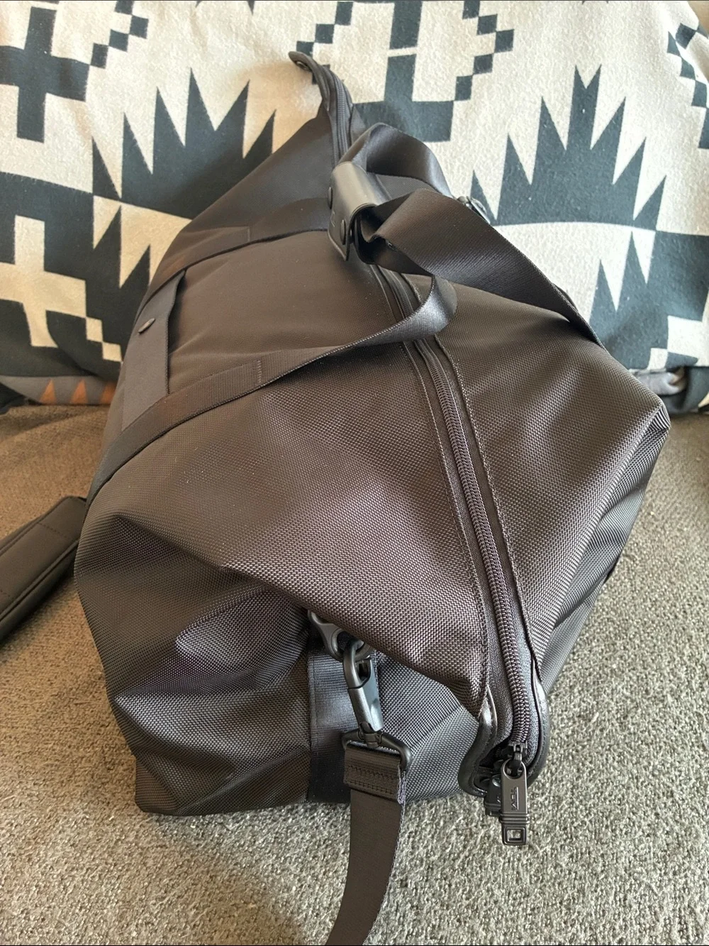 TUMI x Subaru Black Ballistic Nylon Weekender Duffel Bag Gym Travel